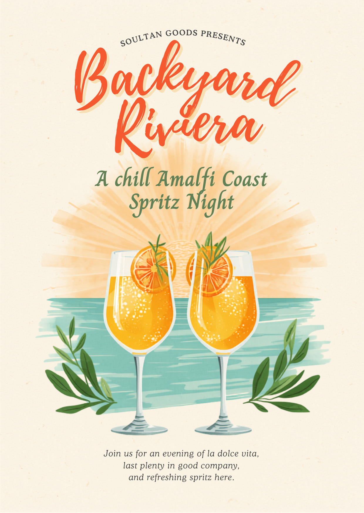 Backyard Riviera: A Chill Amalfi Coast & Spritz Night