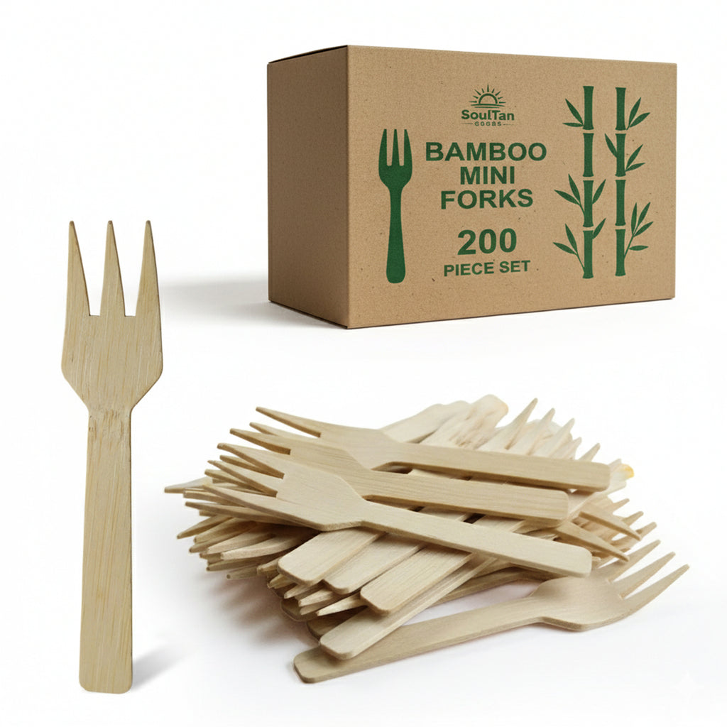 Mini Bamboo Forks
