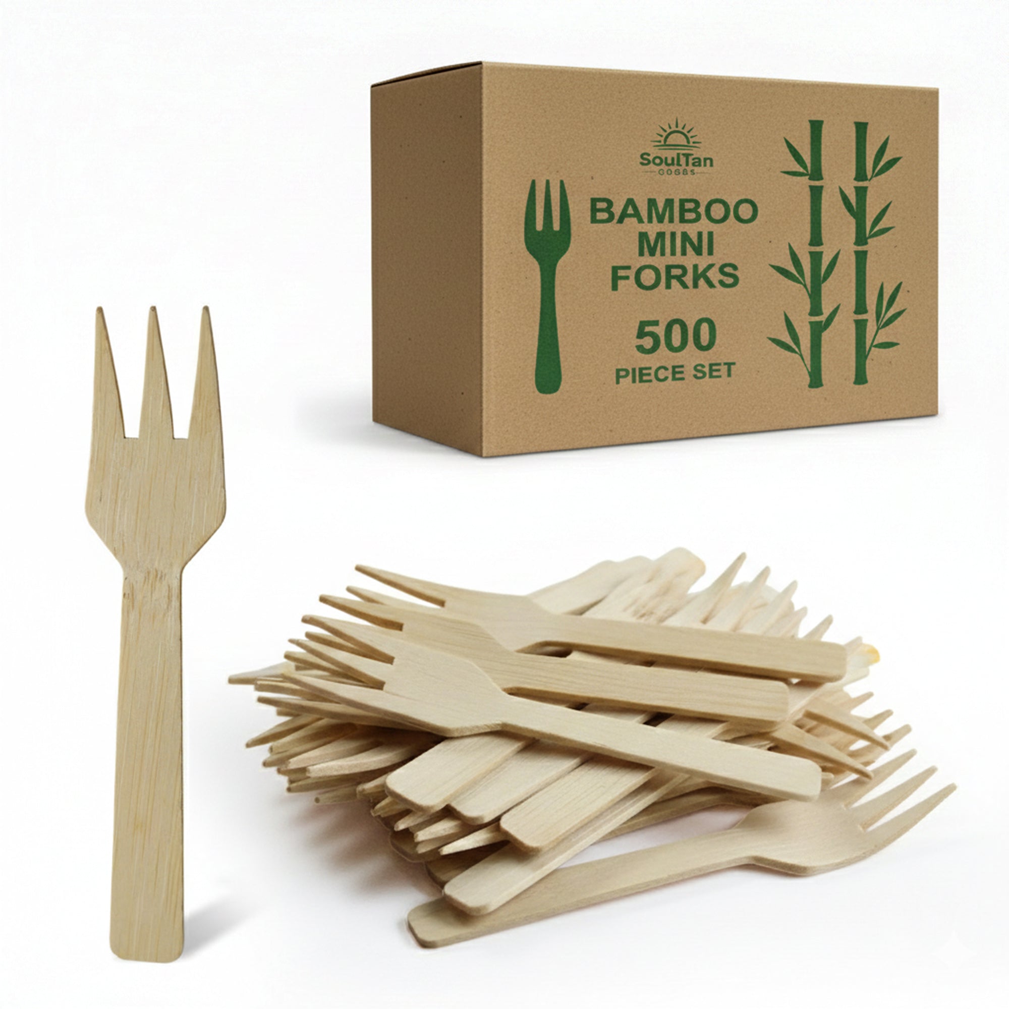 Mini Bamboo Forks