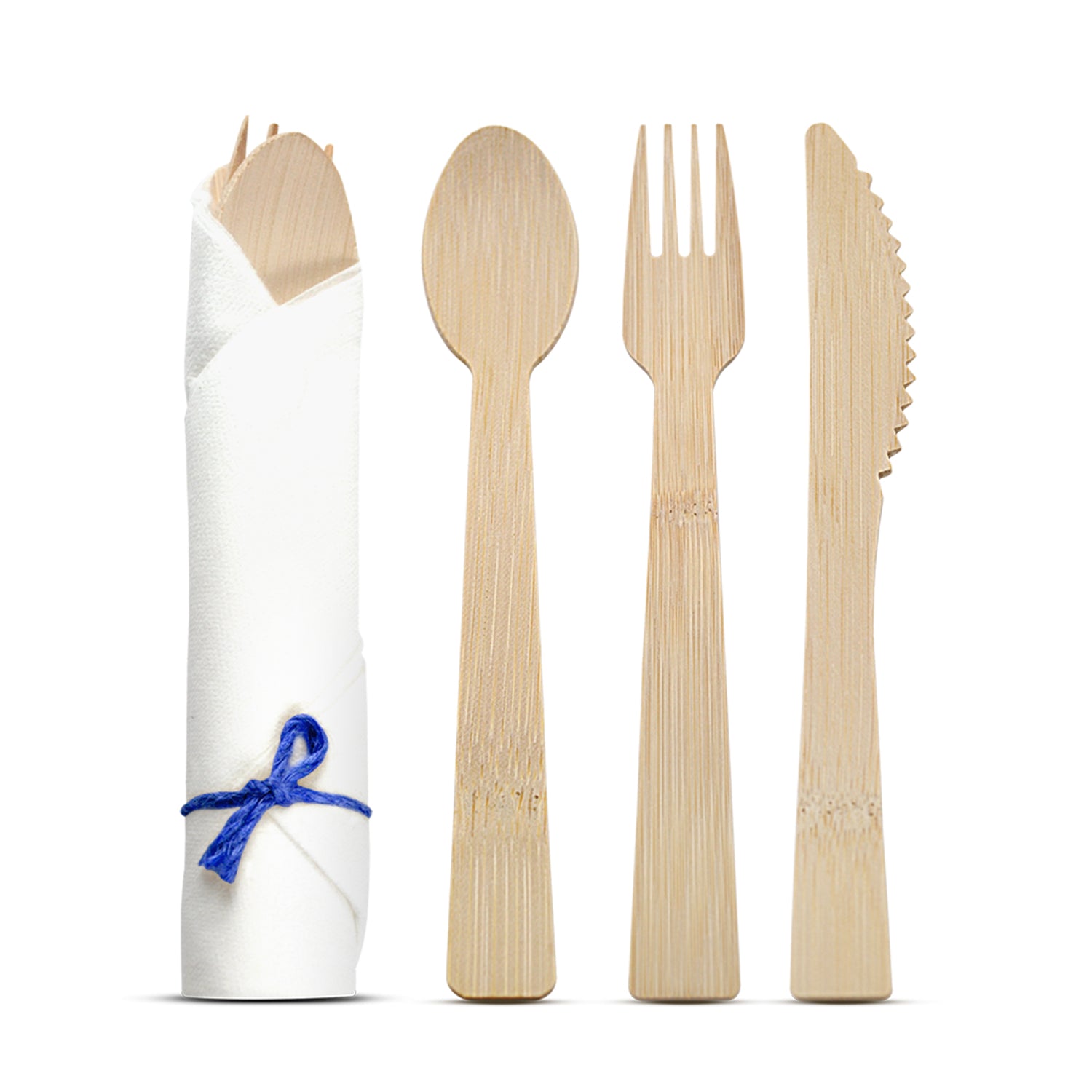 Pre-Wrapped Bamboo Silverware Sets