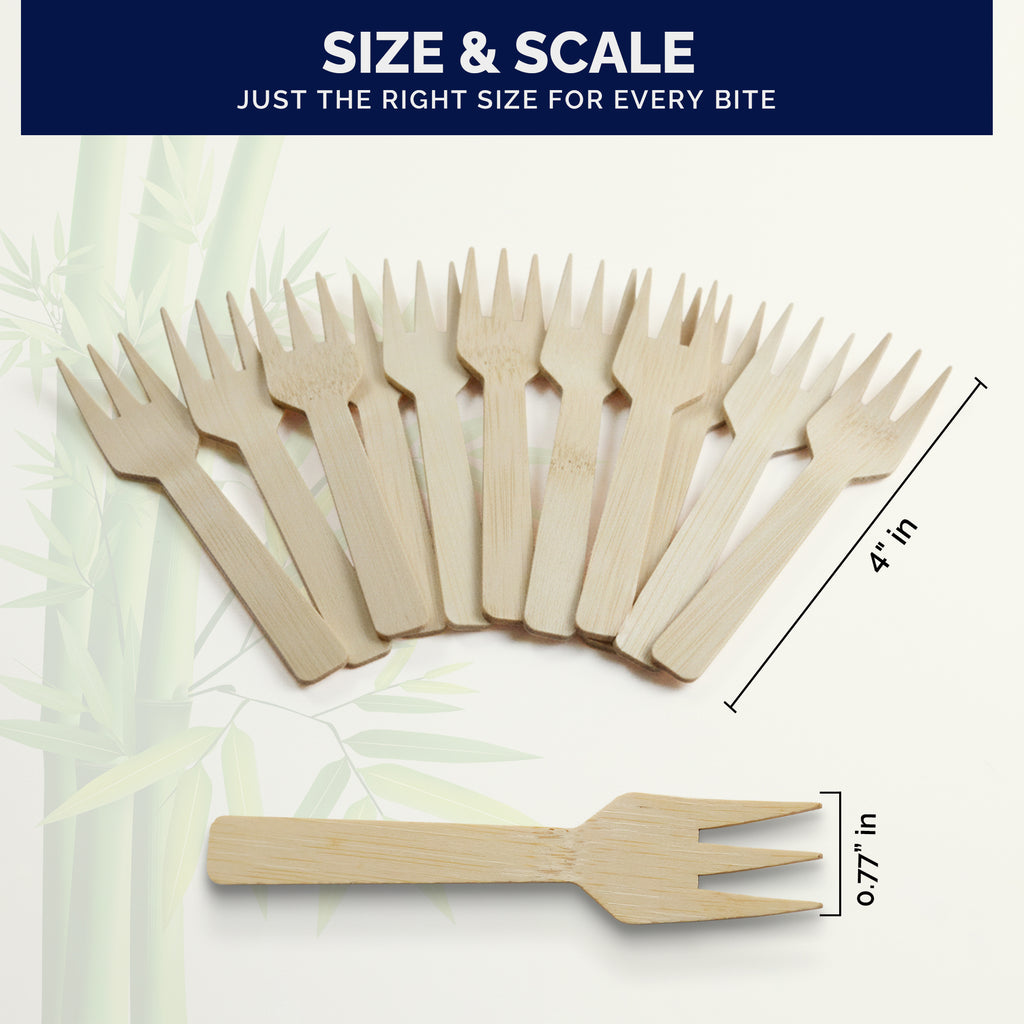 Mini Bamboo Forks
