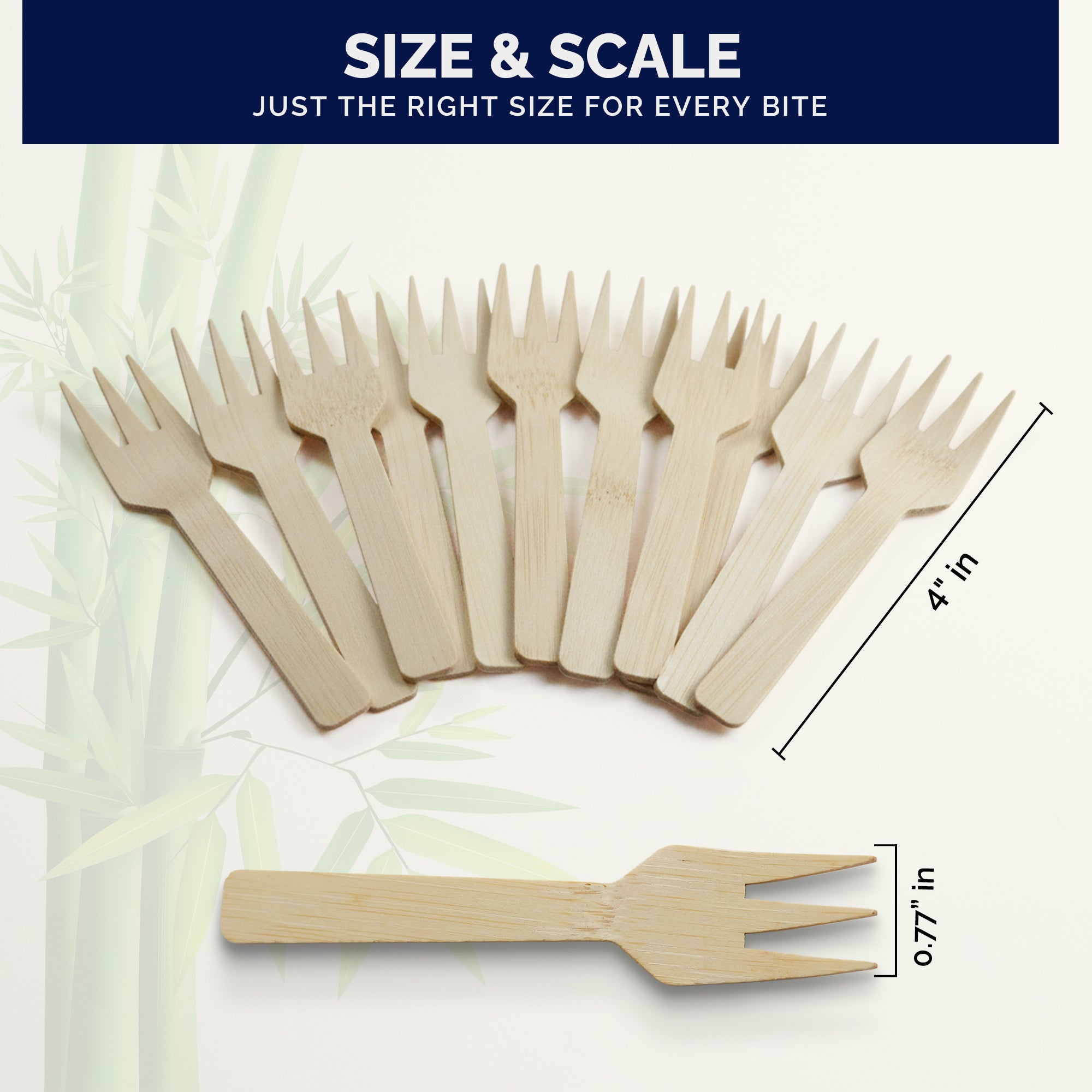 Mini Bamboo Forks