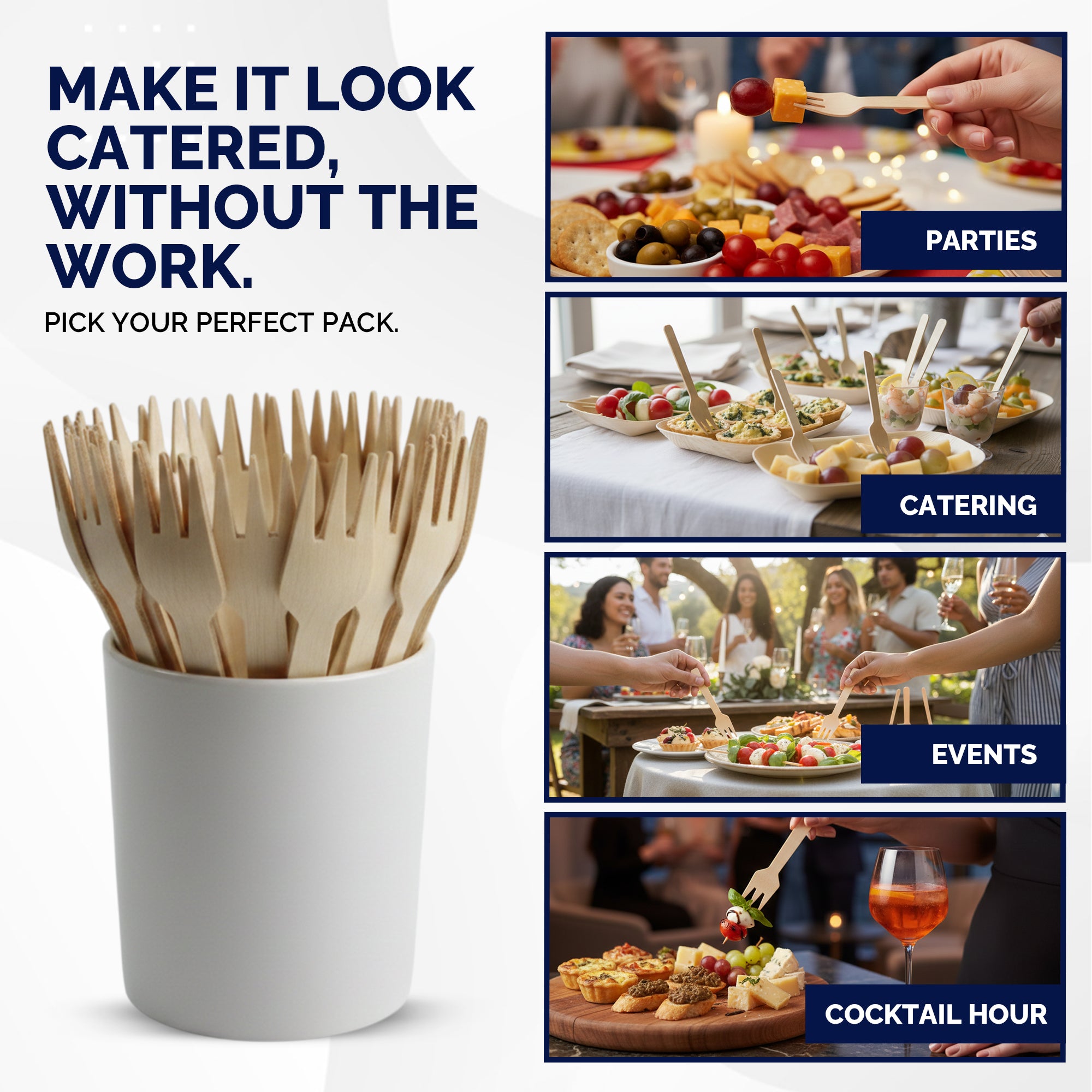 Mini Bamboo Forks