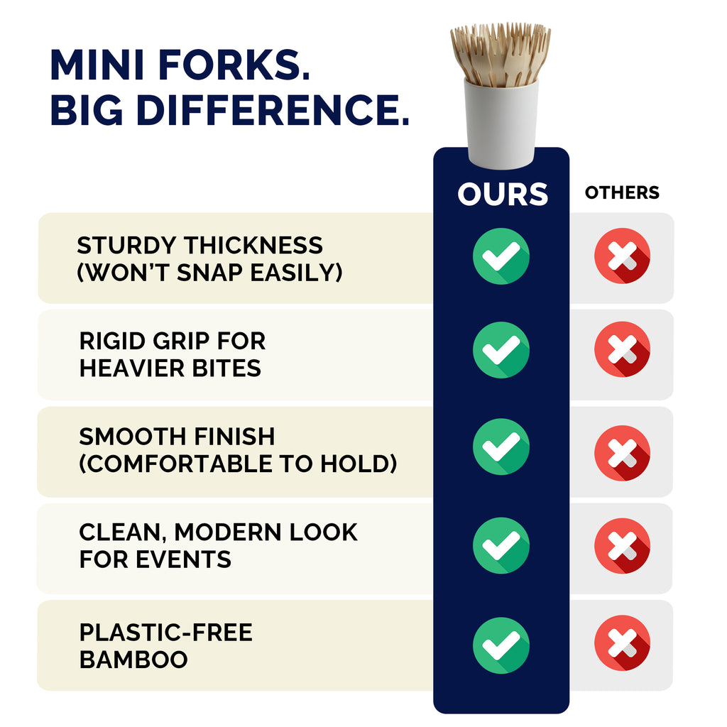 Mini Bamboo Forks