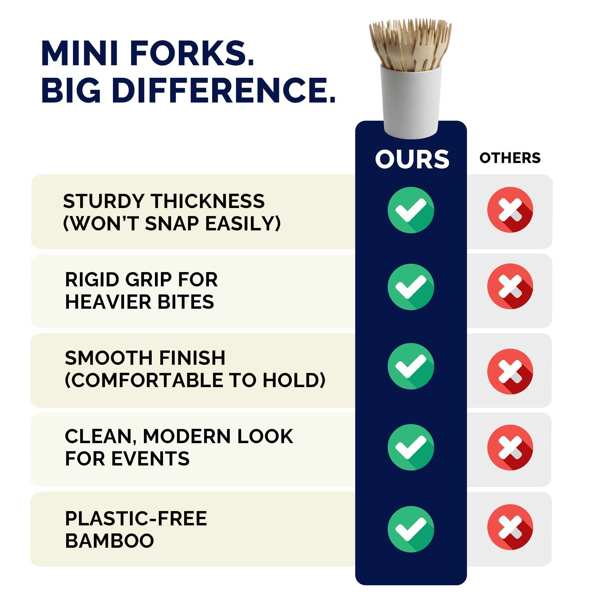 Mini Bamboo Forks